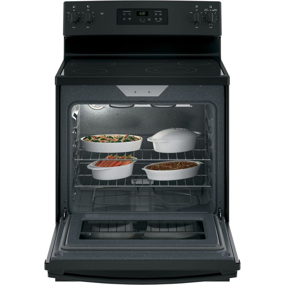 30" Black Smooth Top Range Kimbrell's Furniture