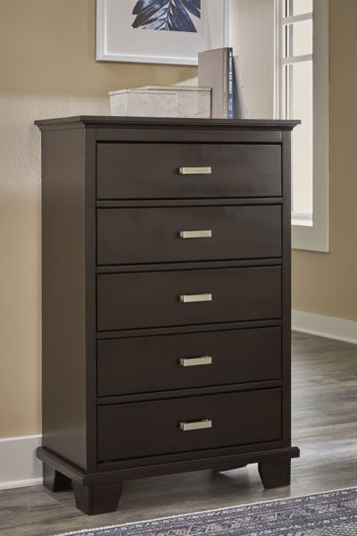 Picture of COVETOWN BROWN 5-DRAWER CHEST