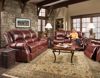 Picture of Softie - Oxblood Reclining Console Loveseat