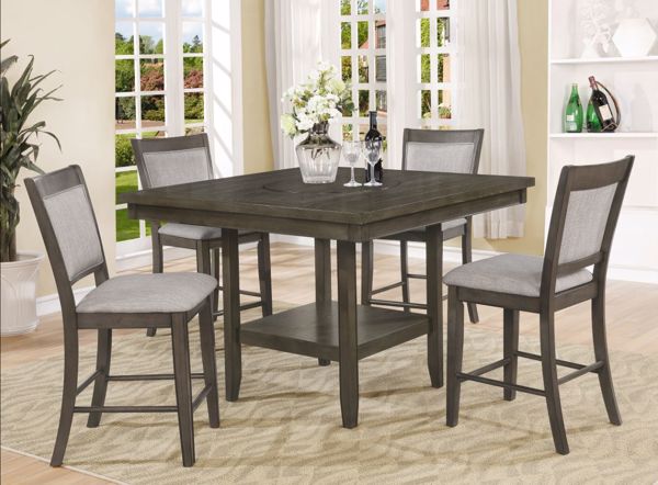 Picture of Fulton - Gray Pub Table & 4 Stools