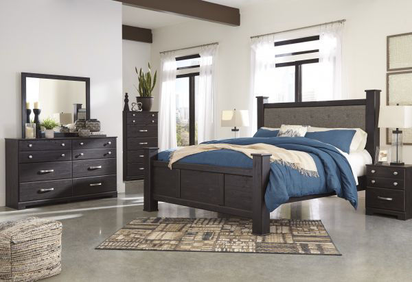Reylow Brown King Poster Bed