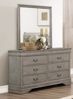 Picture of Louis Philip - Gray Dresser & Mirror