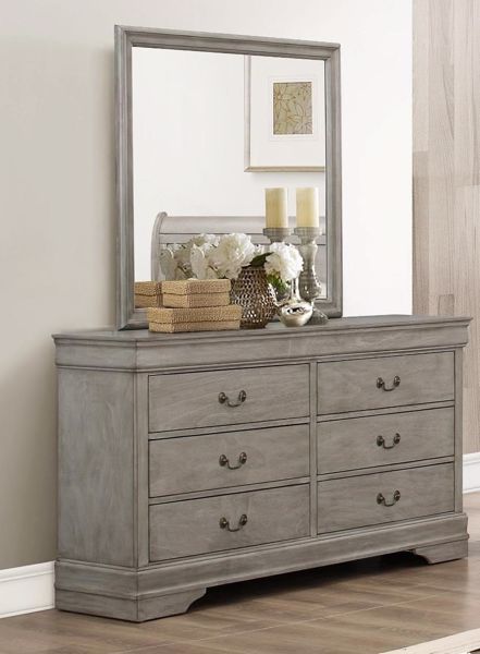 Louis Philippe Dresser with Mirror – Brown