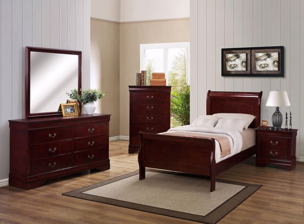 Louis Philip Cherry Twin Bed