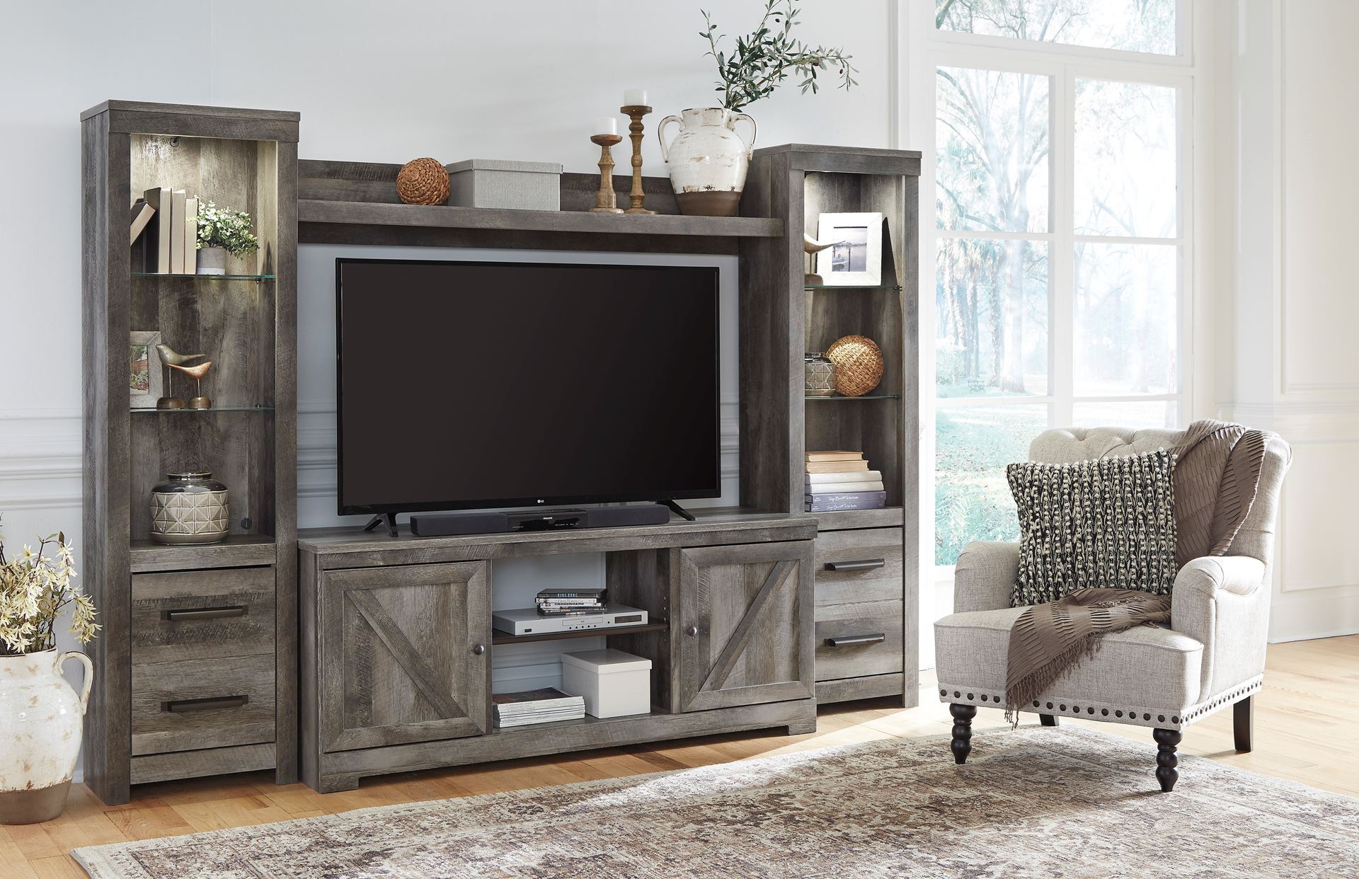 Wynnlow Gray Entertainment Center Kimbrell's Furniture