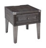 Picture of Todoe - Gray End Table with USB Ports