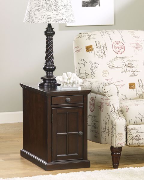 Picture of Laflorn - Dark Brown Chairside Table