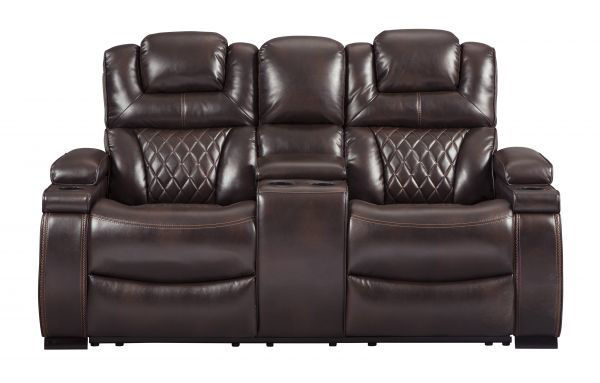 Picture of Warnerton - Chocolate Power Reclining Console Love