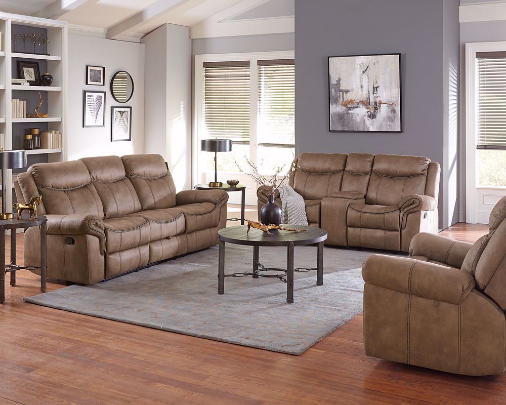 Knoxville Dual Reclining Sofa W/Table Kimbrell's Furniture