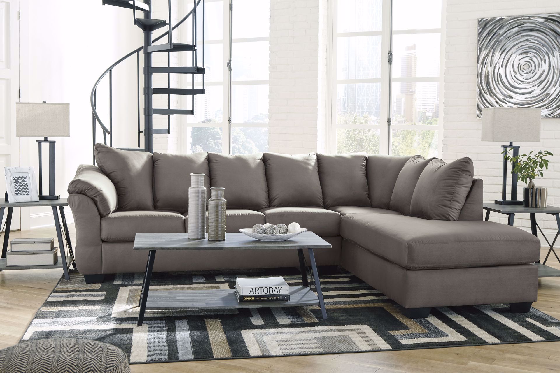 Darcy Cobblestone LAF 2PC Sectional Kimbrell's Furniture