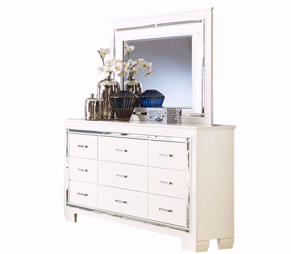 Allura White Dresser Mirror, Youth White Dresser With Mirror