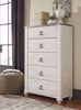 Picture of Willowton - White 5 Drawer Chest