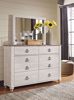 Picture of Willowton - White Dresser/Mirror