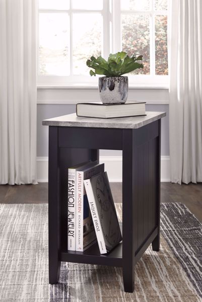 Picture of Diamenton - Black Marble Chairside Table