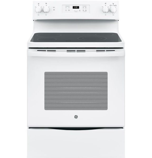 Picture of 30" White Smooth Top Range
