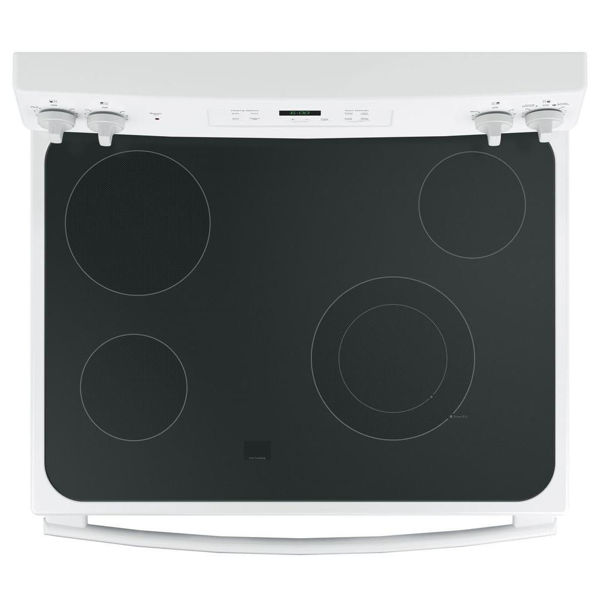 30" White Smooth Top Range Kimbrell's Furniture