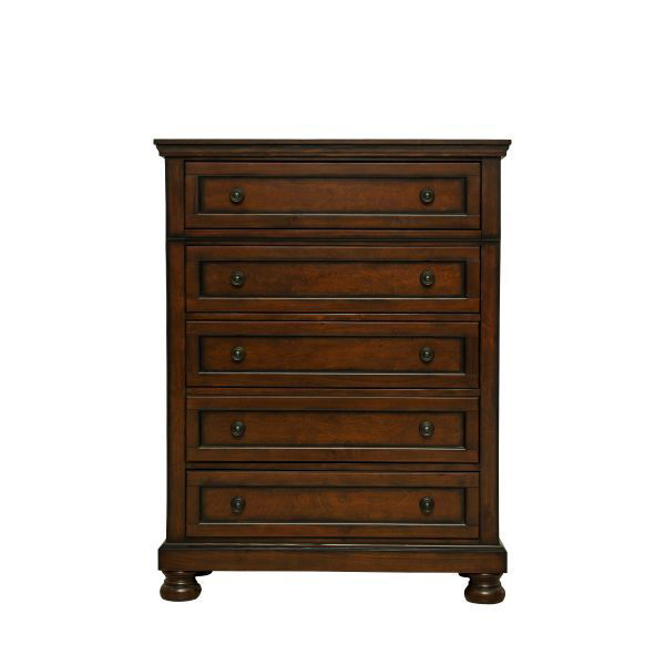 Picture of Begonia - Cherry 5 Drawer Chest