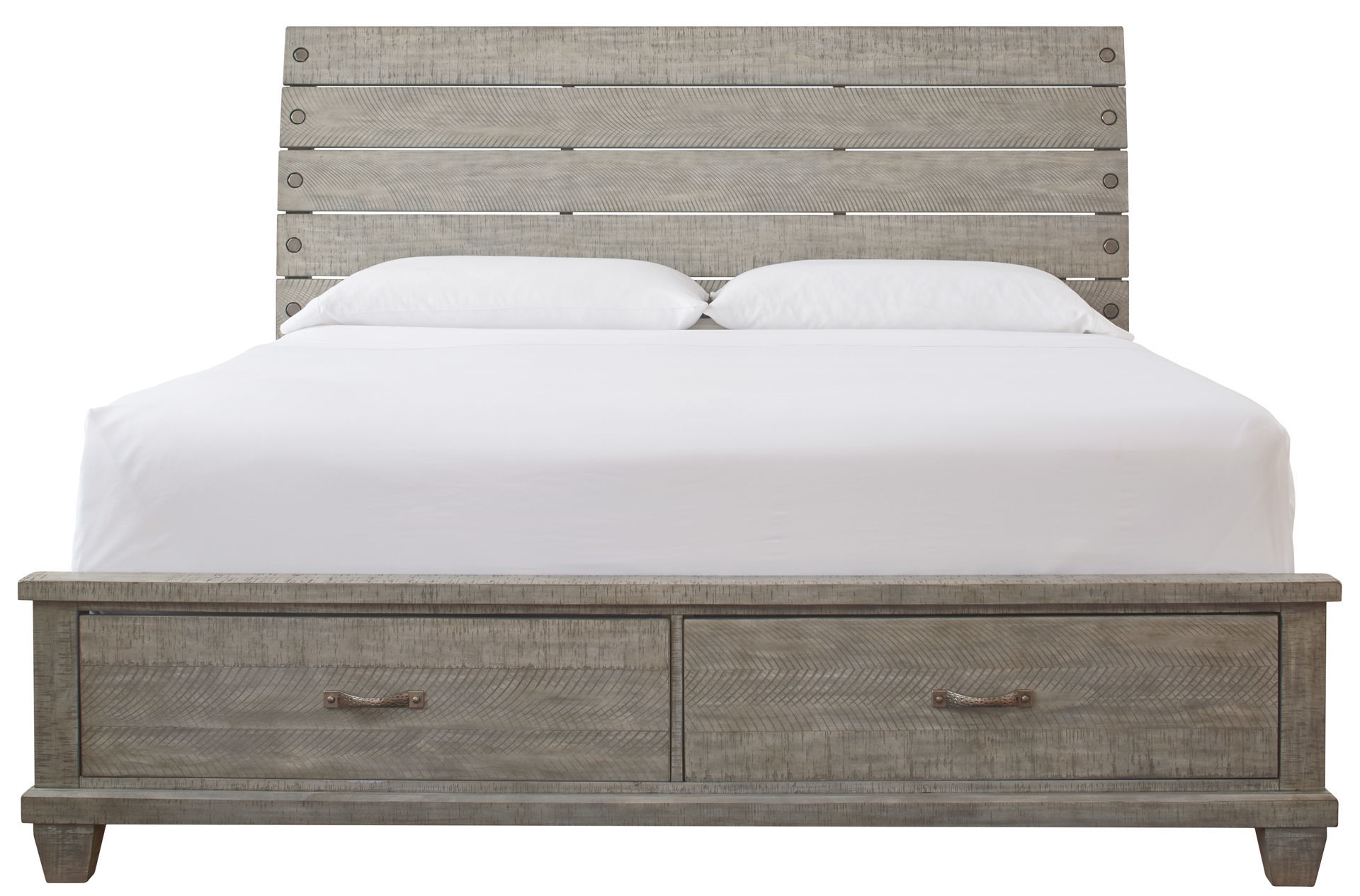 Naydell Gray King Storage Bed Kimbrell's Furniture
