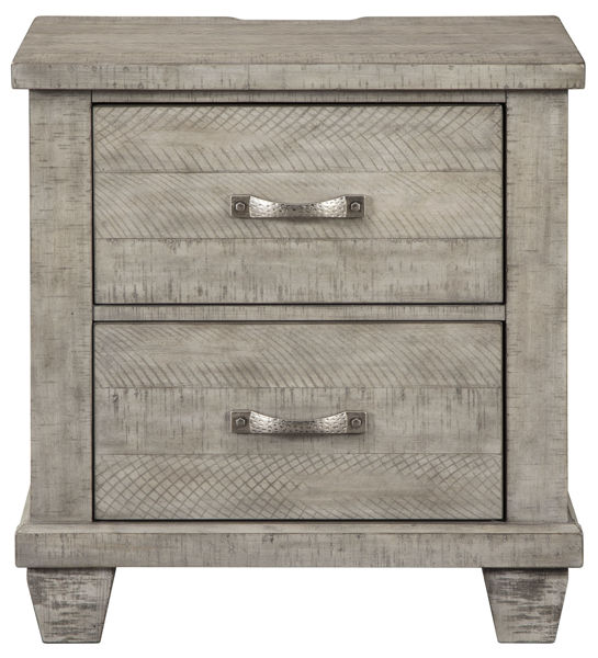 Naydell Gray 2 Drawer Nightstand