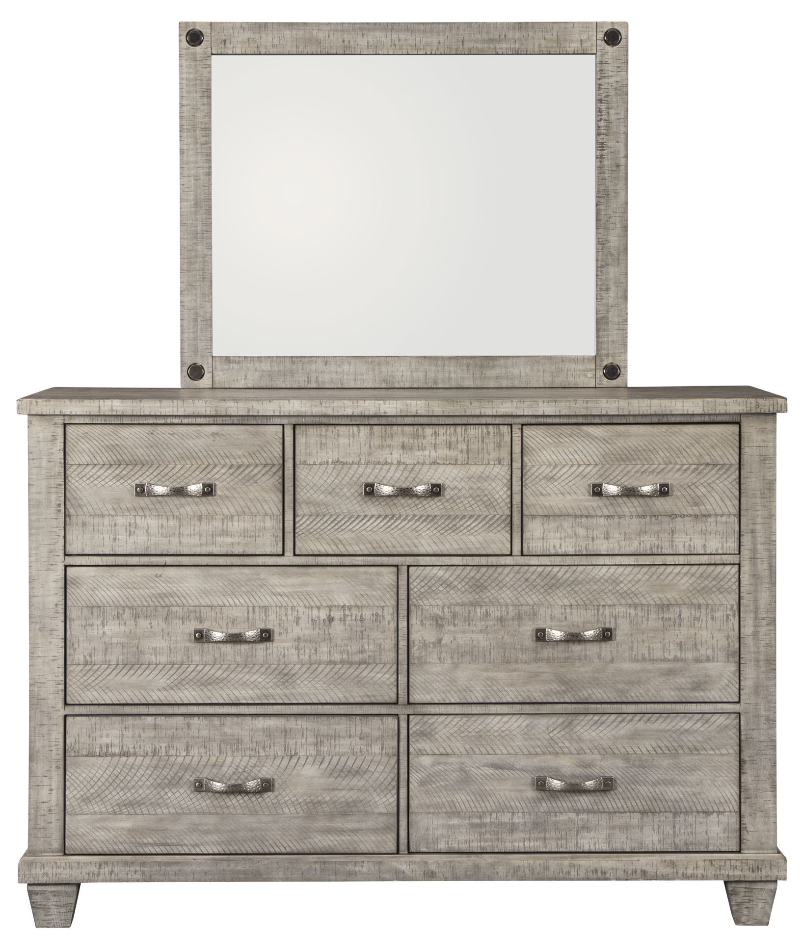 Naydell Gray Dresser & Mirror Kimbrell's Furniture