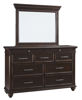 Picture of Brynhurst - Brown Dresser & MIrror