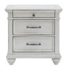 Picture of Kanwyn - White 3 Drawer Nightstand