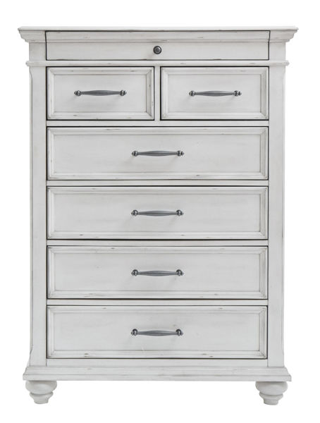 Picture of Kanwyn - White 5 Drawer Chest