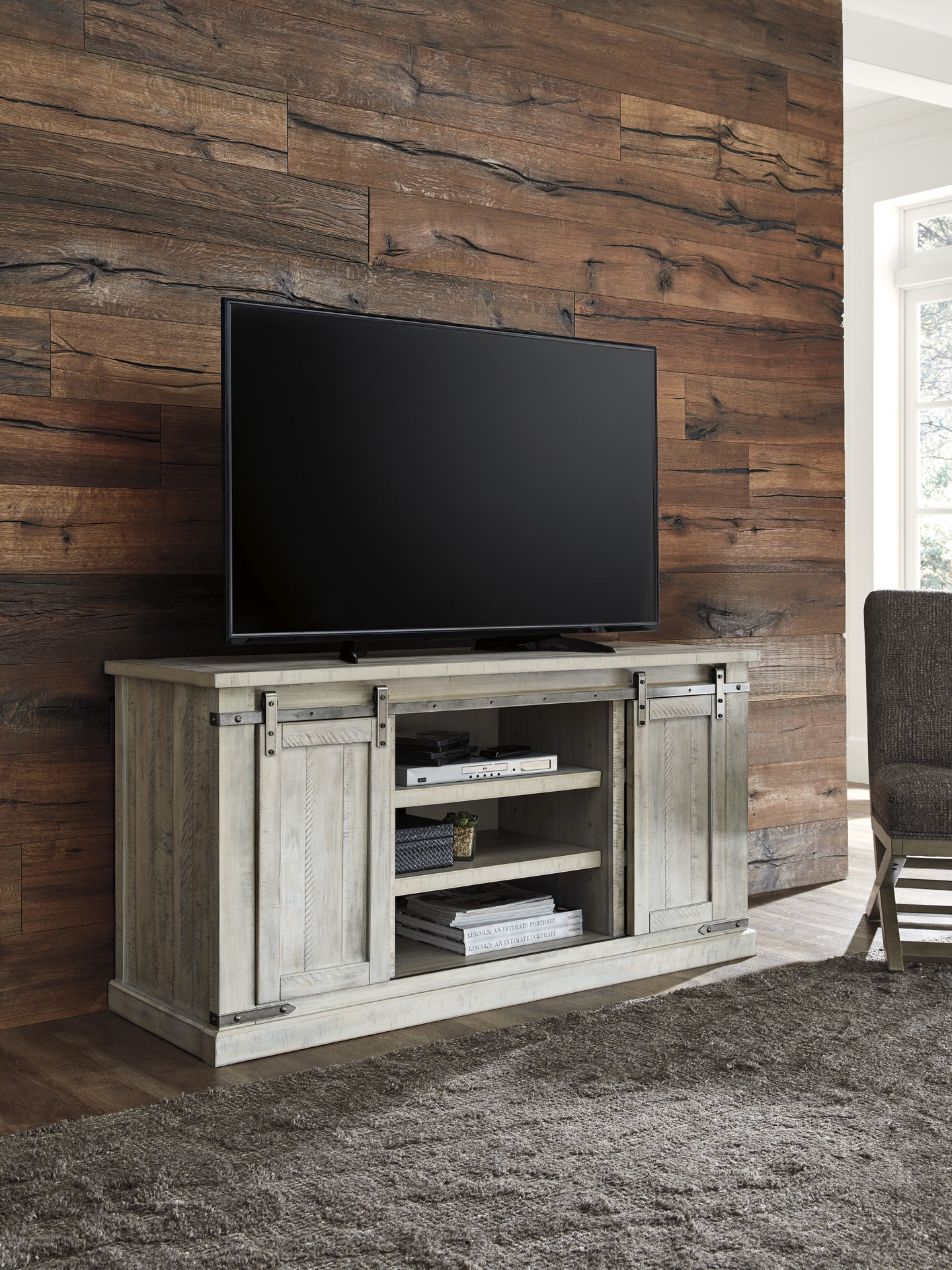 Carynhurst White Large TV Stand Kimbrell's Furniture
