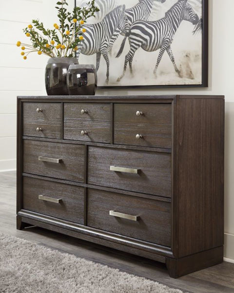 Picture of BRUEBAN GRAY DRESSER & MIRROR