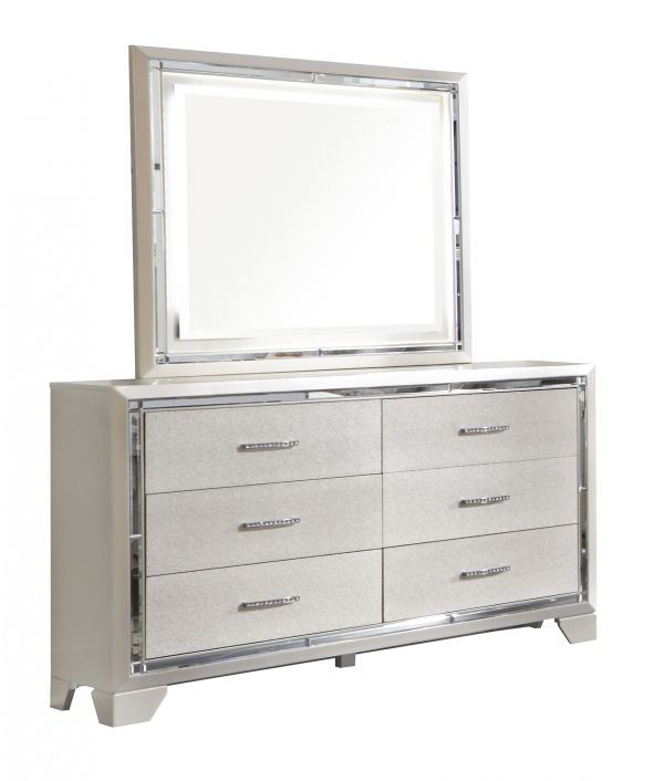 Lonnix Silver Dresser & Mirror Kimbrell's Furniture
