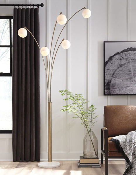 Picture of Taliya - Champagne Metal Arc Lamp