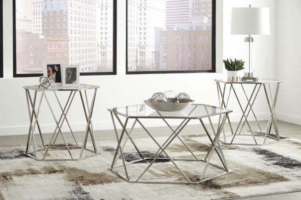 Picture of Madanere - Chrome 3PC Table Set