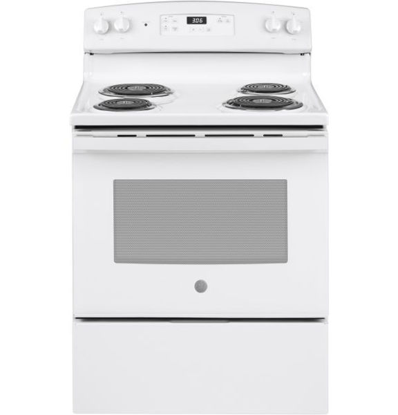 Picture of 30" White Electric Coil Range