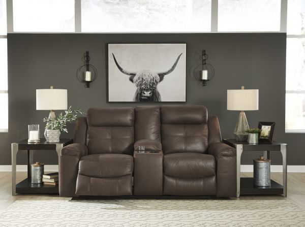 Picture of Jesolo - Coffee Reclining Loveseat with Console
