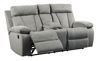 Picture of Mitchiner - Fog Reclining Loveseat with Console