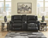 Picture of Calderwell - Black Reclining Console Loveseat