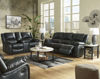 Picture of Calderwell - Black Reclining Console Loveseat
