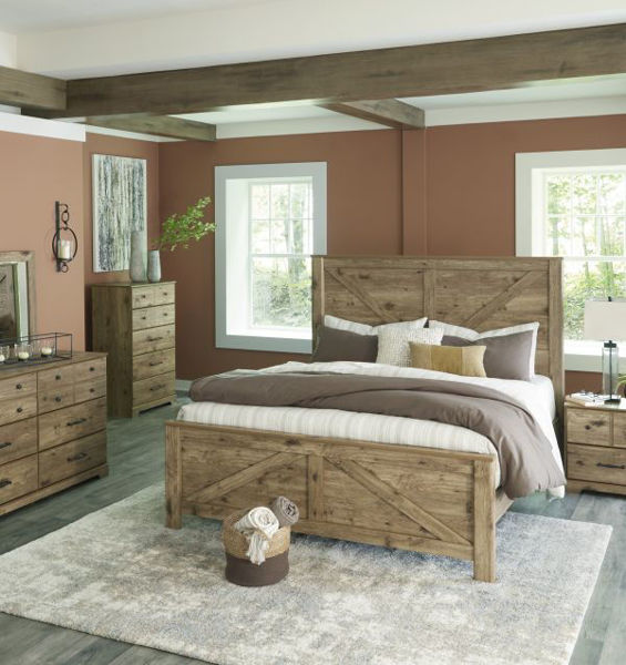 Picture of Shurlee - Brown Crossbuck Queen Bed