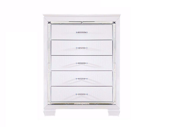 Picture of Allura - White 5 Drawer Chest