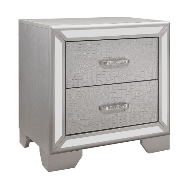 Aveline - Grey Night Stand | Kimbrell's Furniture