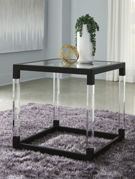 Nallynx End Table - Metallic Gray Nallynx End Table - Metallic Gray