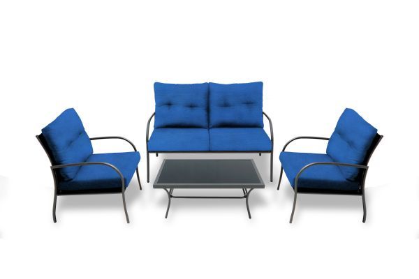 Picture of Outdoor Sofa Set - Blue 4 Piece Set