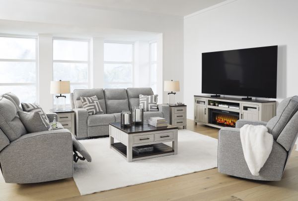 Picture of Biscoe - Pewter Power Recliner Sofa